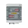 EMITER Switchgear Attached DCAC Hermetic IP65 EMITTER koos DC-piiksurvetõkistiga Dehn 1000V Type 2, 2 x PV String, 2 x MPPT // og. AC Dehn Type 2, 16A 3-F, RCD Type A 40A/300mA