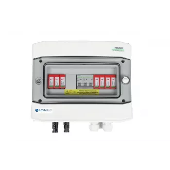 EMITER Lülitusseade DCAC hermeetiline IP65 koos Dehn 1000V Type 2 DC liigpingepiirikuga, 1 x PV string, 1 x MPPT // og. AC Dehn Type 2, 20A 3-faasiline