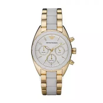 Emporio Armani AR5944 Naiste roosakuldse tooniga roostevabast terasest kronograafkell 38 mm