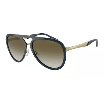 EMPORIO ARMANI EA2145-33598E Meeste kandilised päikeseprillid mattmust tumehall 59mm