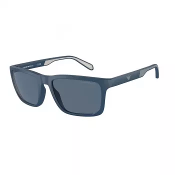 EMPORIO ARMANI EA4219-576380 Meeste ristkülikukujulised päikeseprillid - matt must raam, hallid läätsed, 57 mm