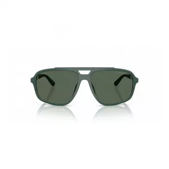 EMPORIO ARMANI EA4236U619071 Meeste päikeseprillid - Matt must piloodistiilis ruudukujuline raam, tumedad hallid läätsed, 59 mm