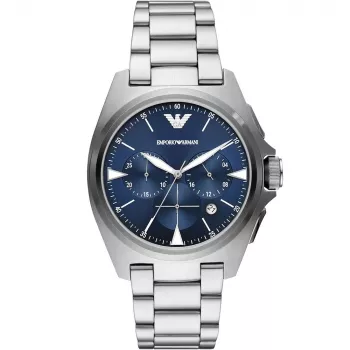 Emporio Armani Luigi meeste kvartskell AR11411 41mm musta numbrilauga nahkrihm