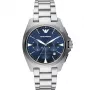 Emporio Armani Luigi meeste kvartskell AR11411 41mm musta numbrilauga nahkrihm