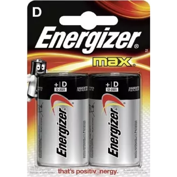 Energizer MAX leeliselemendid D, 2-pakk blisterpakendis (LR20) E300129200