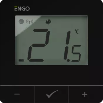 ENGO Controls E25-BATB Smart Wi-Fi Termostaat, pinnale paigaldatav, valge