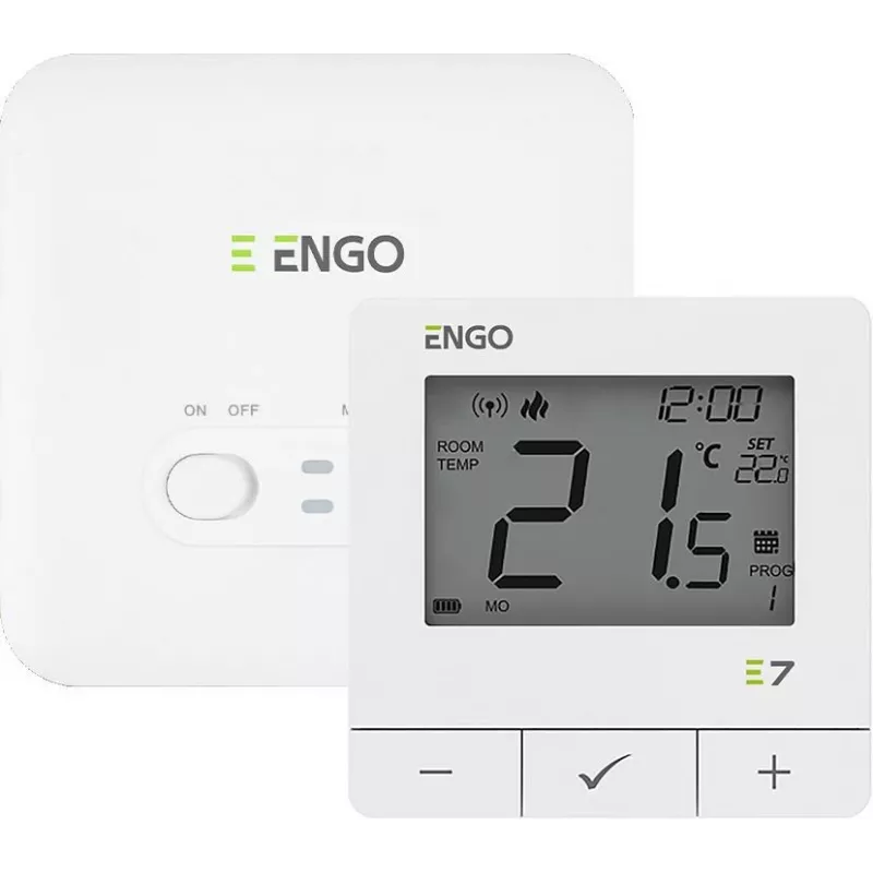 ENGO Controls E7-RFW Juhtmevaba Termostaat, Valge
