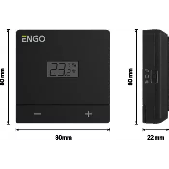 ENGO Controls EASY-230B juhtmega igapäevane programmeeritav toatemperatuuriregulaator