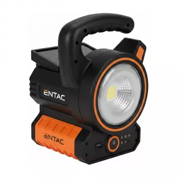ENTAC LED töövalgusti päikesepaneeli ja powerbankiga
