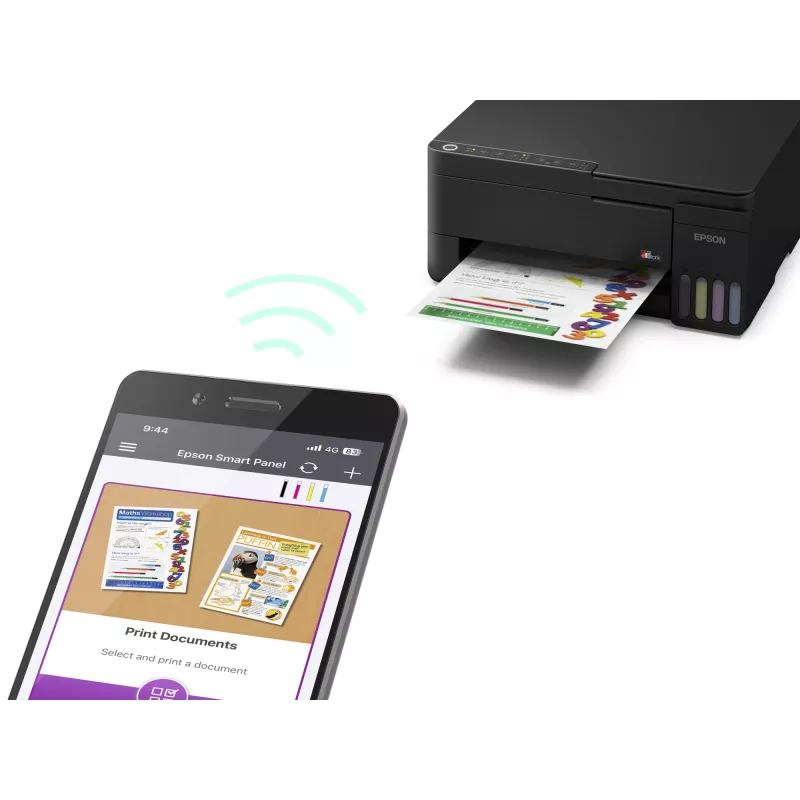 Epson EcoTank L3352 A4 Wi-Fi Colour Multifunction Inkjet Printer with Refillable Ink Tanks (C11CL62426)