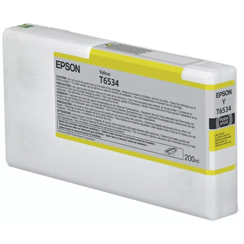 Epson T653400 kollane tindikassett (200 ml, pigment, UltraChrome HDR) Stylus Pro 4900/7890/7900/9890/9900 jaoks