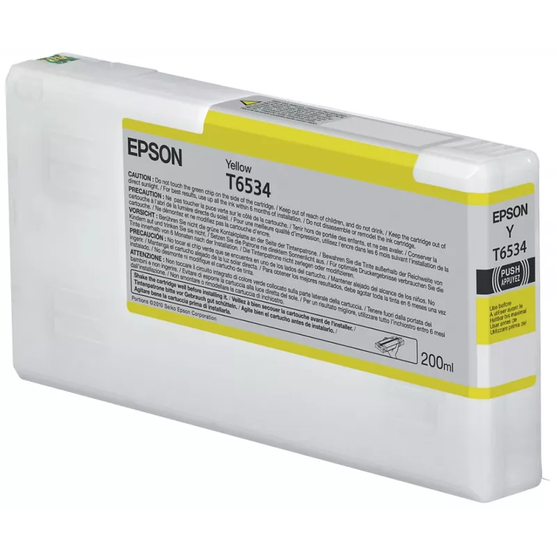 Epson T653400 kollane tindikassett (200 ml, pigment, UltraChrome HDR) Stylus Pro 4900/7890/7900/9890/9900 jaoks
