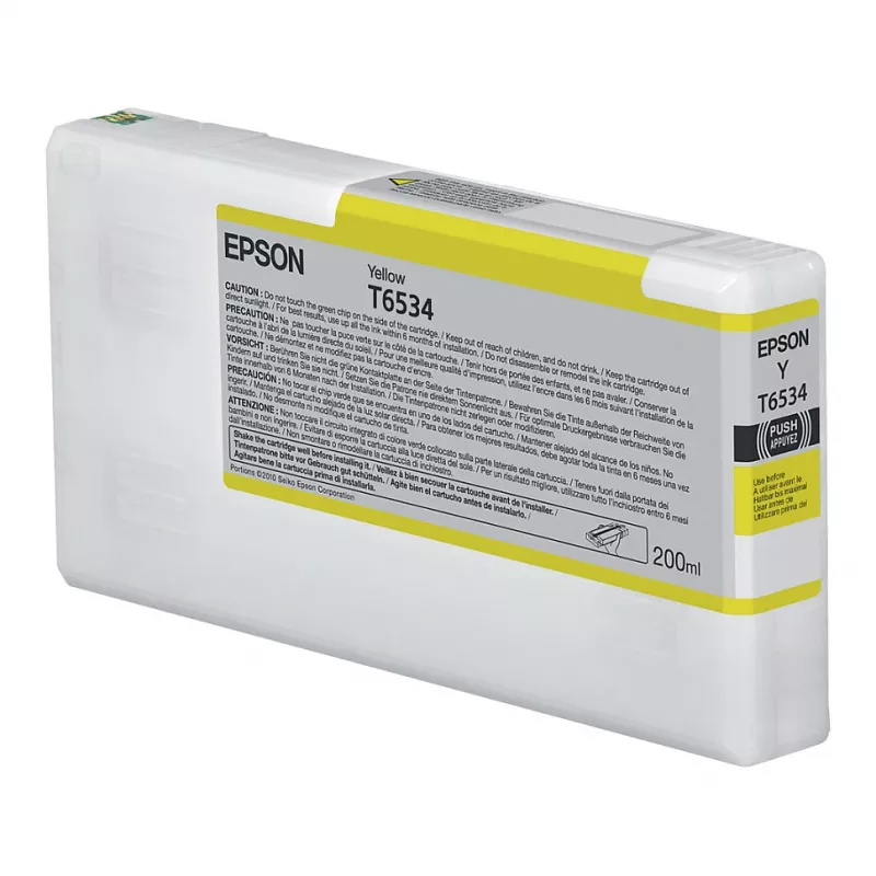 Epson T653400 kollane tindikassett (200 ml, pigment, UltraChrome HDR) Stylus Pro 4900/7890/7900/9890/9900 jaoks