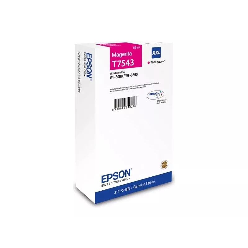Epson T7543 XXL Magenta tindikassett (69 ml) – originaal WorkForce Pro 8090/8590 jaoks