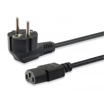Equip 112121 - 3 m - Schuko Type F to IEC C13 Power Cable - H05VV-F3G - 250 V - 10 A - Black