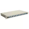 Equip 12-pordine LC Duplex OS2 fiiberoptiline jätkukarp, 1U rackmonteeritav, hall