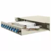 Equip 12-pordine LC Duplex OS2 fiiberoptiline jätkukarp, 1U rackmonteeritav, hall