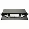Equip 19 inch 1U Fiber Optic Space Box without Panel, Steel Black