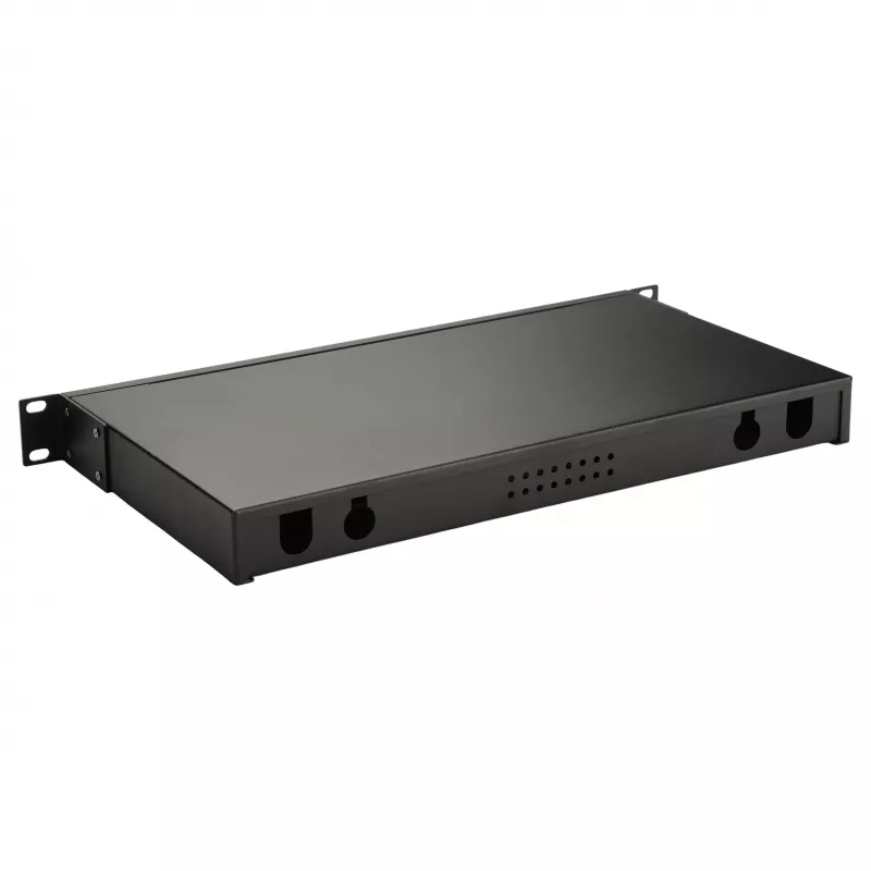 Equip 19 inch 1U Fiber Optic Space Box without Panel, Steel Black