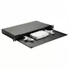 Equip 19 inch 1U Fiber Optic Space Box without Panel, Steel Black