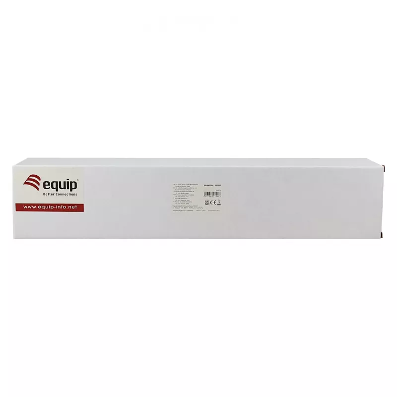 Equip 19-tolline kaablihalduspaneel, 5 plastikust rõngast, teras, 1U, must (RAL 9005)