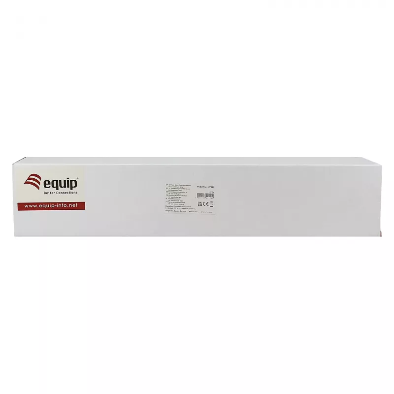 Equip 19-tolline kaablihalduspaneel 5 plastikrõngaga, teras, 1U, RAL7035