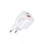 Equip 2-pordine USB-C PD3.0/USB-A GaN seinilaadija 20W valge