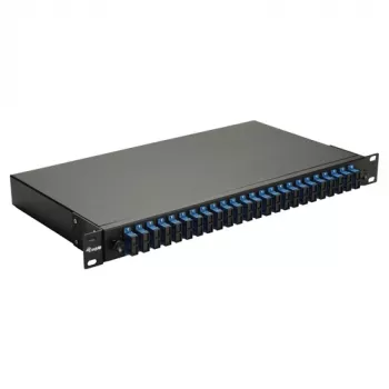 Equip 24-pordiline fiiberoptiline jätkukarp, SC Duplex, OS2, 1U, varustatud, must