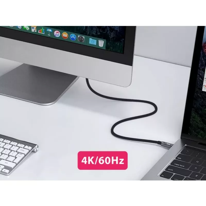 EQUIP 578203 USB-C to USB-C aktiivne optiline kaabel 7,5 m 4K@60Hz 10Gbps PD 60W must