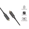 EQUIP 578203 USB-C to USB-C aktiivne optiline kaabel 7,5 m 4K@60Hz 10Gbps PD 60W must