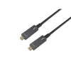 EQUIP 578203 USB-C to USB-C aktiivne optiline kaabel 7,5 m 4K@60Hz 10Gbps PD 60W must