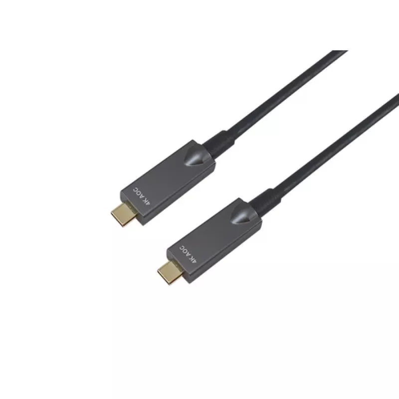 EQUIP 578203 USB-C to USB-C aktiivne optiline kaabel 7,5 m 4K@60Hz 10Gbps PD 60W must