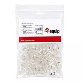Equip Cat6 RJ45 UTP varjestamata pistikukomplekt (100 tk) - läbipaistev