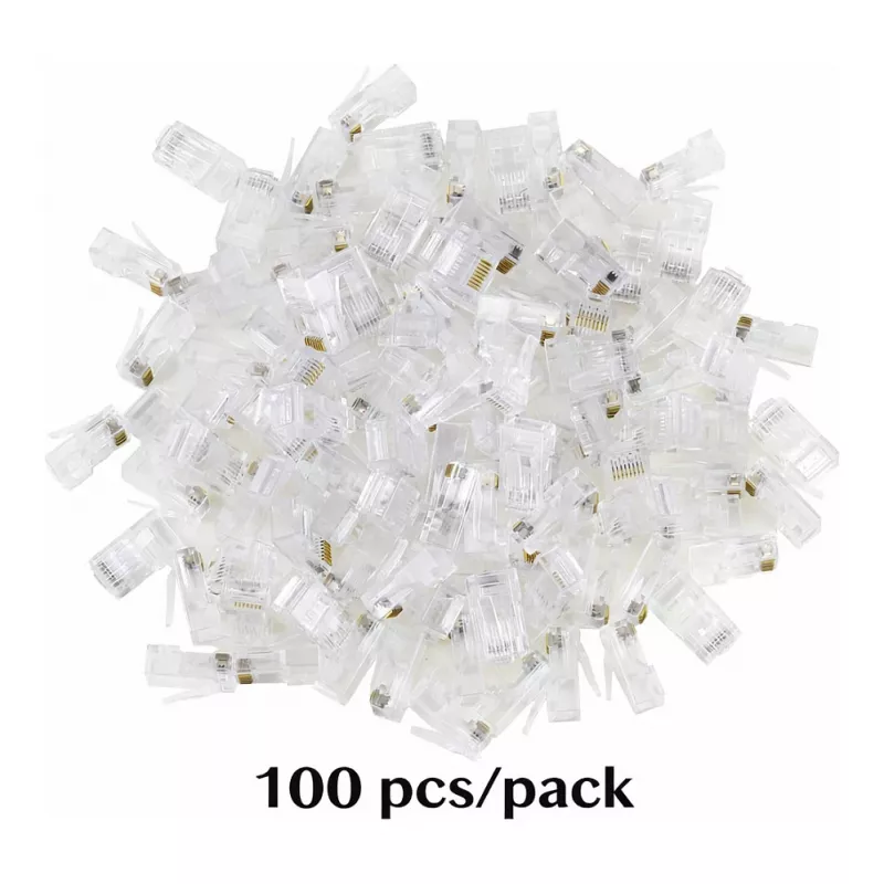 Equip Cat6 RJ45 UTP varjestamata pistikukomplekt (100 tk) - läbipaistev