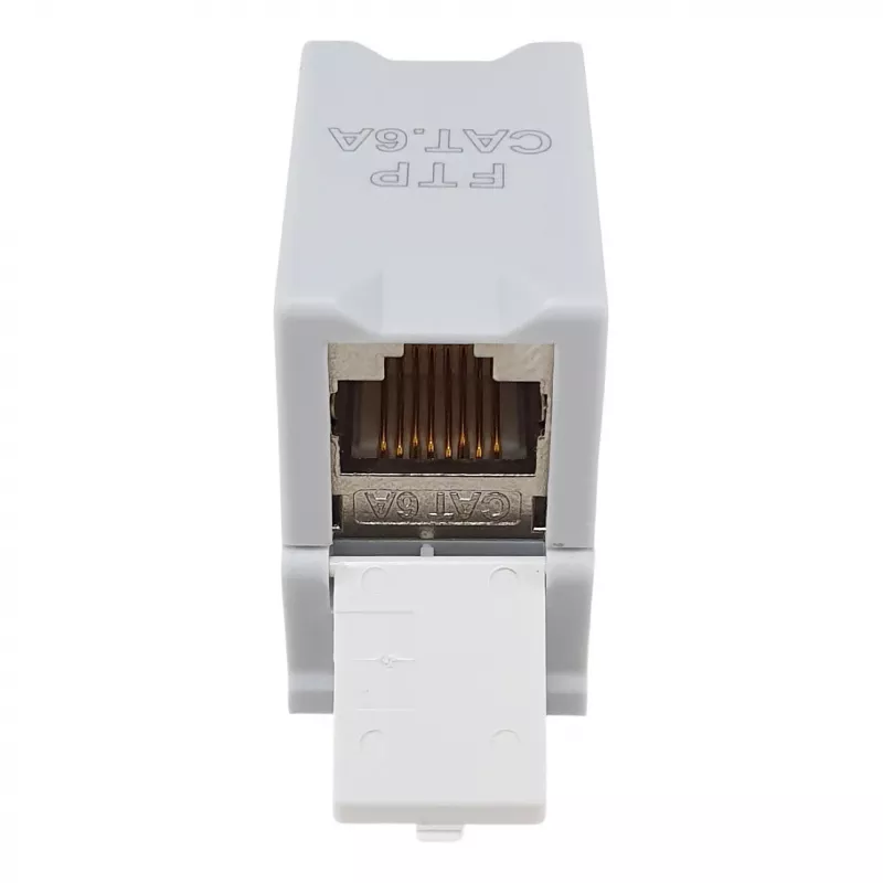 Equip Cat6A Varjestatud Keystone Ühendus 1xRJ45 DIN-liist Hall