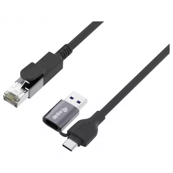 EQUIP GigaBit USB-C+A RJ45-le adapter, must