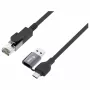 Equip Gigabit USB-C / USB-A kuni RJ45 Etherneti adapter - must