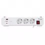 Equip pikenduspesa CEE 7/7 90° 3x Schuko / 2x USB-C + USB-A, valge, 1,5 m