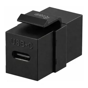 Equip USB-C keystone ühendusmuhv, USB 3.2 Gen 2, USB-C emane-emanele, must