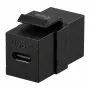 Equip USB-C keystone ühendusmuhv, USB 3.2 Gen 2, USB-C emane-emanele, must
