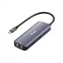EQUIP USB-C Multiport Adapter with 2x HDMI, RJ45, 2x USB-A, USB-C PD 100W, Grey