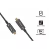 EQUIP USB-C kuni C aktiivne optiline kaabel 7,5m 8K 60Hz PD 60W 10Gbps must