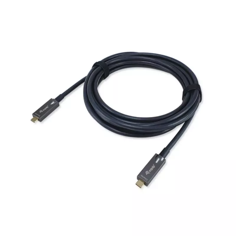 EQUIP USB-C kuni C aktiivne optiline kaabel 7,5m 8K 60Hz PD 60W 10Gbps must