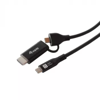 EQUIP USB-C kuni USB-C + HDMI adapter 100W toiteedastusega, 4K 60Hz, 3m alumiinium
