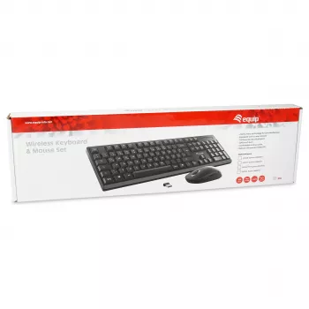 Equip juhtmeta klaviatuuri ja hiire komplekt - Saksa paigutus - Must