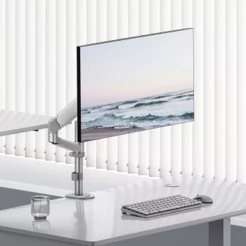 ERGO OFFICE ER-691 W gaasivedruga lauakinnitus monitoridele 17-32 inch kuni 10 kg, mattvalge