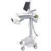 Ergotron Mobile Medical Workstation Cart for LCD Display / PC Equipment - LiFe Battery Powered, EU - Medical - Plastic, Aluminum, Galvanized Steel - Grey, White, Polished Aluminum - Screen Size: Up to 22 Inches
