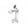 Ergotron Mobile Medical Workstation Cart for LCD Display / PC Equipment - LiFe Battery Powered, EU - Medical - Plastic, Aluminum, Galvanized Steel - Grey, White, Polished Aluminum - Screen Size: Up to 22 Inches