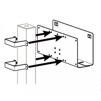 Ergotron perifeeria kinnitusklamber 3x3 postidele, teras, must (60-158-100)