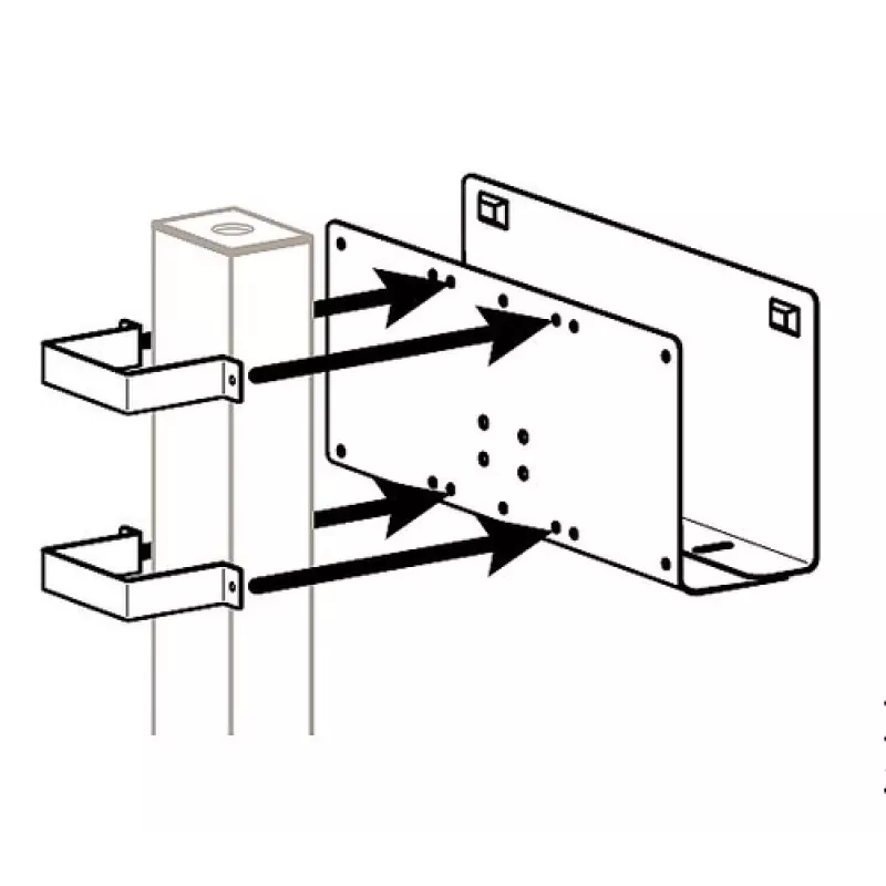 Ergotron perifeeria kinnitusklamber 3x3 postidele, teras, must (60-158-100)